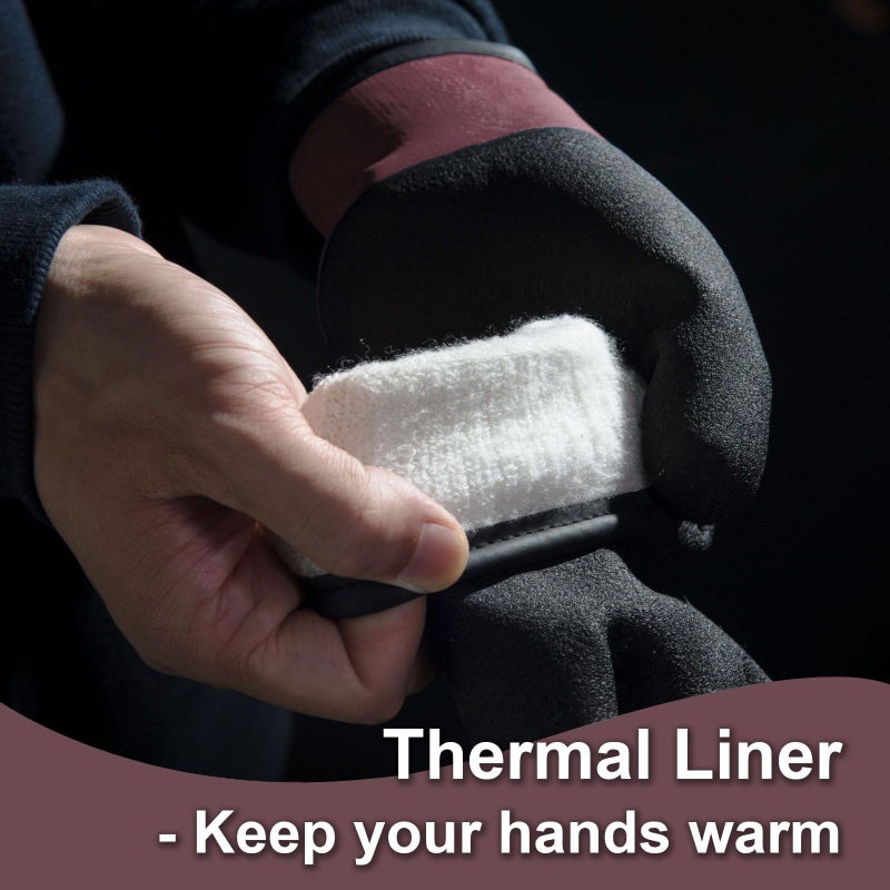 KAYGO Waterproof Thermal Work Gloves, Double Latex Coated, Good Grip and Dexterity, Insulated Liner Warm for Freezer Storage Cold Weather Fishing Winter Outdoor Jobs, KG145W,Medium,Brown - Image 2